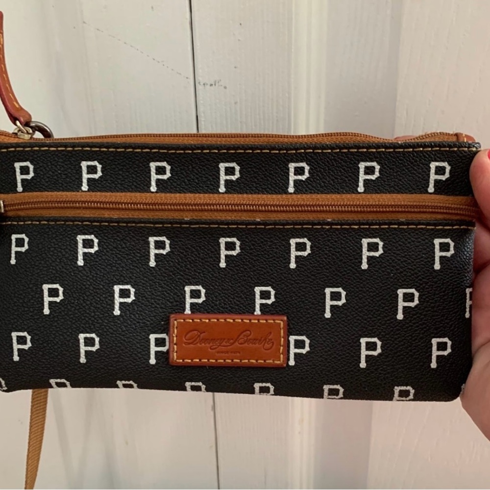 Dooney & Bourke Black and Brown Signature P Crossbody - Picture 7 of 9